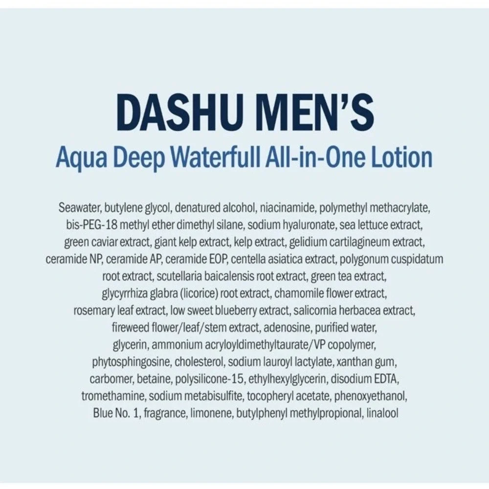 Aqua Deep Waterfull All-in-One Face Lotion for Men |‎ Hydrating Age-Defying